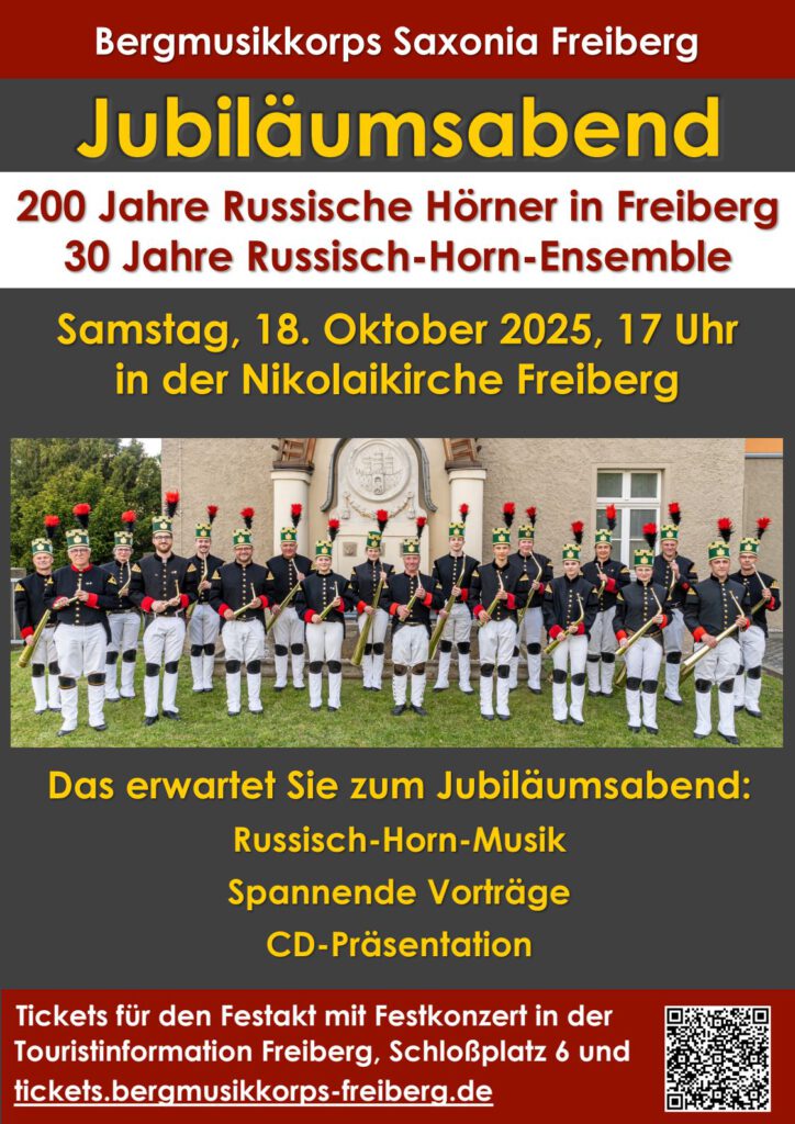 Plakat Jubiläumsabend 200 Jahre Russische Hörner - 30 Jahre Russisch-Horn-Ensemble