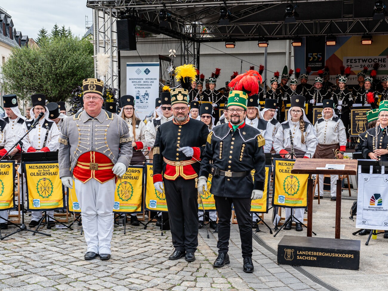 Die Dirigenten des Konzertes Jens Kaltofen, Jens Bretscheider und Jörg Küttner